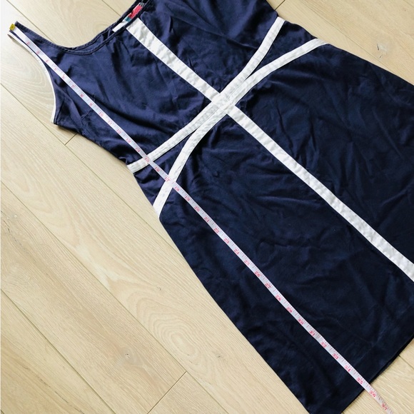 Skunkfunk Navy Blue White Line Detailed Dress - Picture 10 of 10